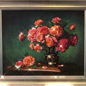 Wall Art Canvas picture with Crystal Swarovski